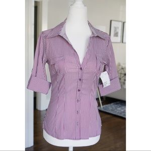 NWT H&M Striped Button Down Top